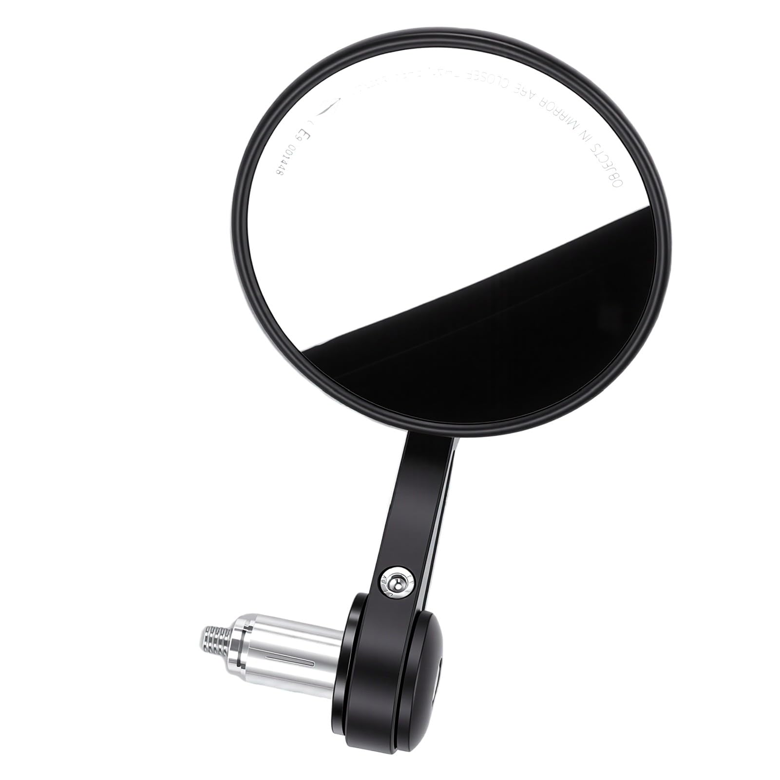 Generic Okrągłe Lusterka Motocyklowe 22 Mm Najwyższej Jakości Widok z Tyłu do Motocykli Terenowych, Motocykli Ulicznych, Kawiarnianych, Czarna Końcówka Kierownicy - 1 para
