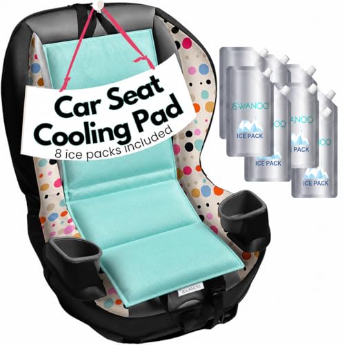 Image of Swanoo Car Seat Cooling Pad, Stroller Cooling Pad with Ice Pack for Babies Toddler and Kids, Sun and Heat Cover Protector for Summer Carseat Cooler Liner…