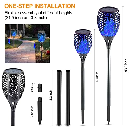Eoyizw Solar Outdoor Lights, 43" 2 Pack Premium 99 Leds Solar Torch Lights For Garden Decor- Ip65 Waterproof Outdoor Lights Solar Powered Garden Lights Decorative For Garden Yard Patio Porch #TOP4