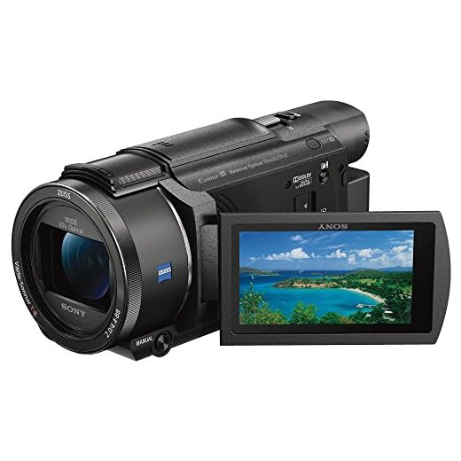 Sony Handycam FDR-AX53 Wi-Fi 4K Ultra HD Video Camera Camcorder with LED Light + Microphone + Case + Tripod + Kit