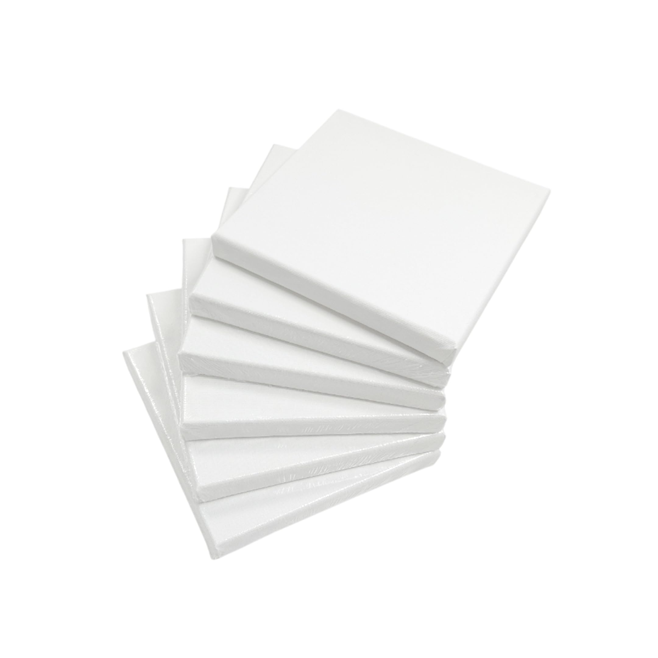 Pack of 10 Stretched Mini Canvas Wooden Frames 280gsm 15x15cm