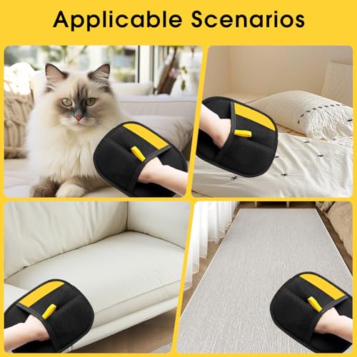 YANINEE 2 Stück Handschuh zur Entfernung Von Tierhaaren, Versatile Double Sided Pet Hair Remover Glove, Tierhaar Tschüss für Katzen & Hunde