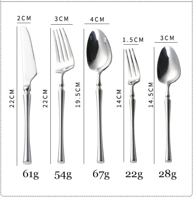 Geschirr, Besteck, Edelstahl, Besteck, Löffel und Gabel, Set, Reisebesteck, Set aus goldenem Besteck, 30-teiliges Tafelservice (schwarz)