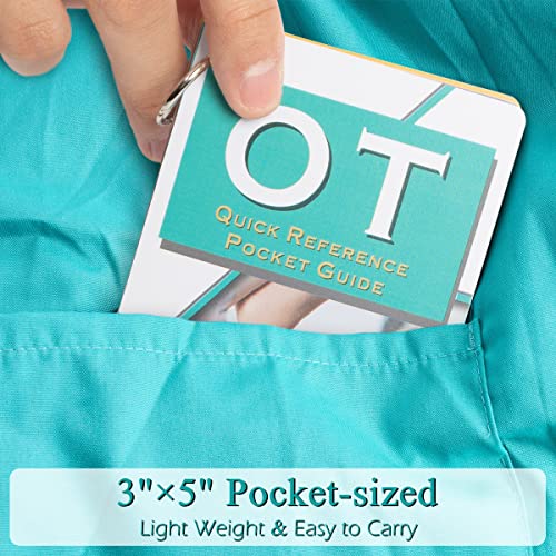 Occupational Therapy Reference Pocket Guide - Must Have OT Resource 32 Pages Quick Tips for OT Student, Occupational Therapy Gifts Therapist Gift for Women Pocket Sized 3"×5" General Adult Rehab Set - Image 4