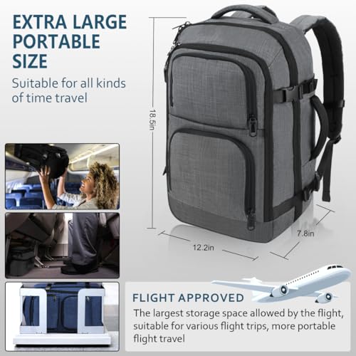 Image of Dinictis 40L Carry on Flight Approved Travel Backpack, Weekender Bag