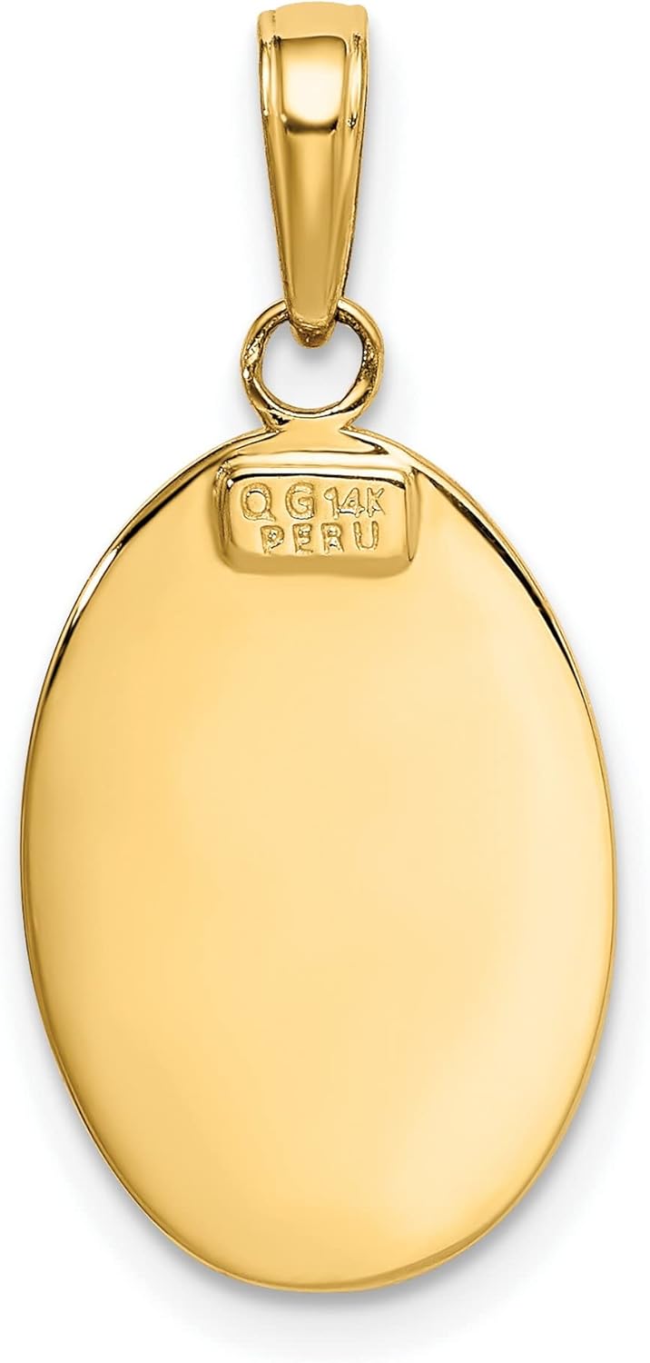 St Christopher Necklace Mens Womens 10k Yellow Gold Medal Pendant for Travelers, Saint Christopher Necklace with 18 mm x 12 mm Charm, Avg Weight 1.36 Grams, Feast Day July 25 - Image 4