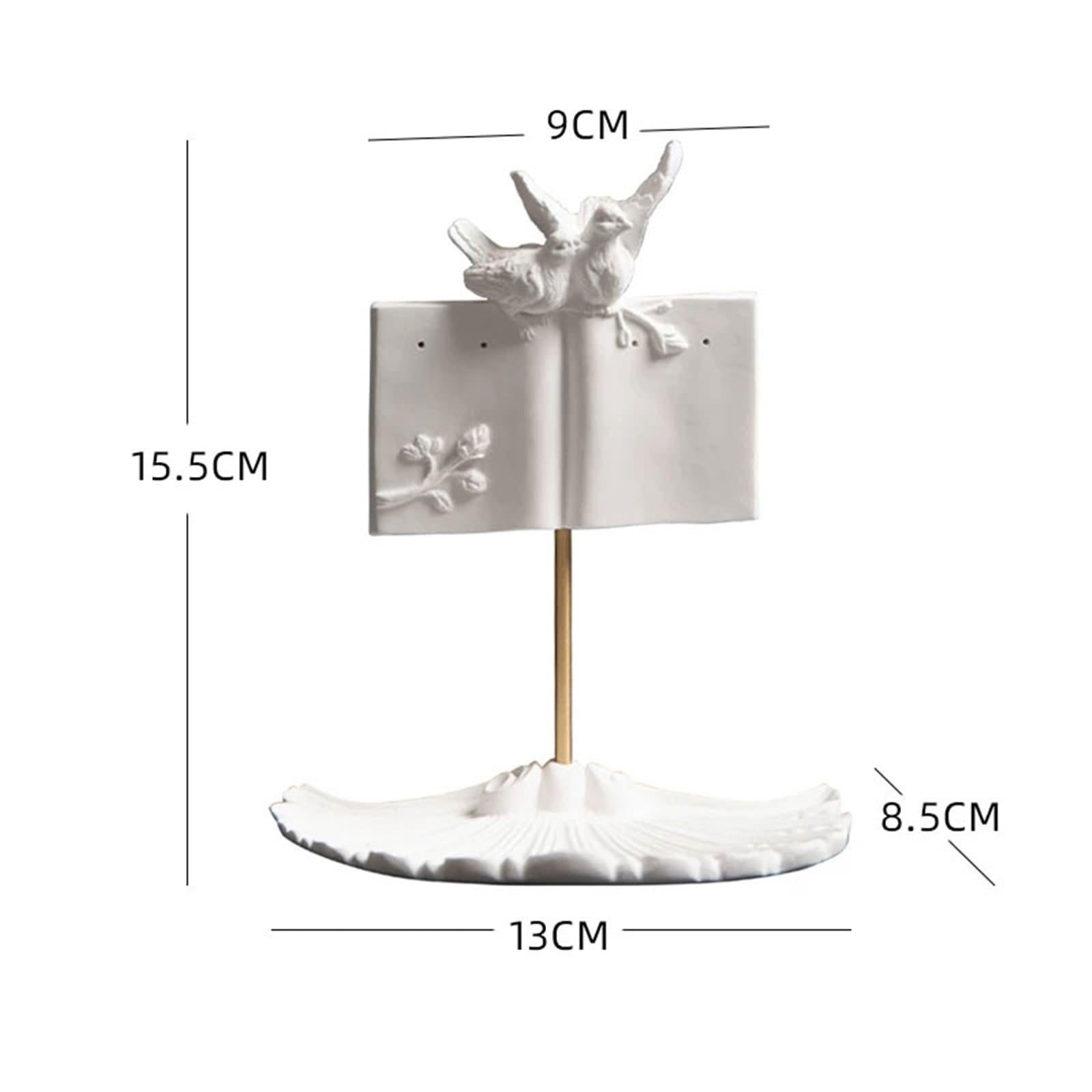 Stojak na biżuterię Gypsum Metal Earring Holder with Scalloped Tray Stojak na naszyjnik