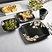Gibson Elite Lanark 16-Piece Square Dinnerware Set, Black -