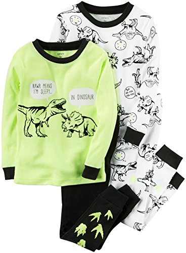 Carter's Baby Boys 4 Pc Cotton 321g248, Black/Green/Multi, 18 Months Baby