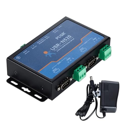 Araierd 4 Port Serial Device Server Rs232 Rs485 To Ethernet Tcp/Ip Converter 400Mhz Ethernet Serial Adapter With Dc 12V Power Adapter Support Modbus Gateway For Industrial Automation #TOP27