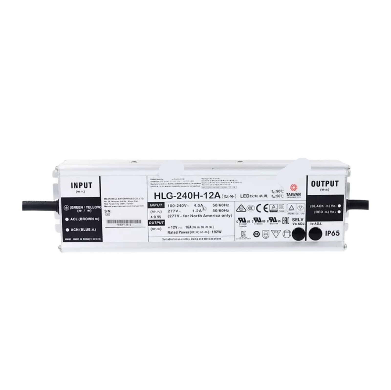 BFSYDLUJ Power Supply HLG-240H HLG-240H-12A HLG-240H-30A HLG-240H-48A HLG-240H-24 HLG 240H 240W(HLG-240H-24B)