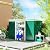 Outsunny 9' x 4' Outdoor Storage Shed, Galvanized Metal Utility Garden Tool House, Lockable Door for Backyard, Bike, Patio, Garage, Lawn, Green