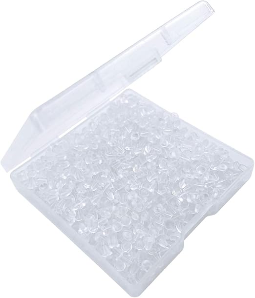 1000Pcs Silicone Earring Backs Soft Clear Bullet Earring Clutch Ear Safety Back Clutch Stopper Replacement for Fish Hook Earrings