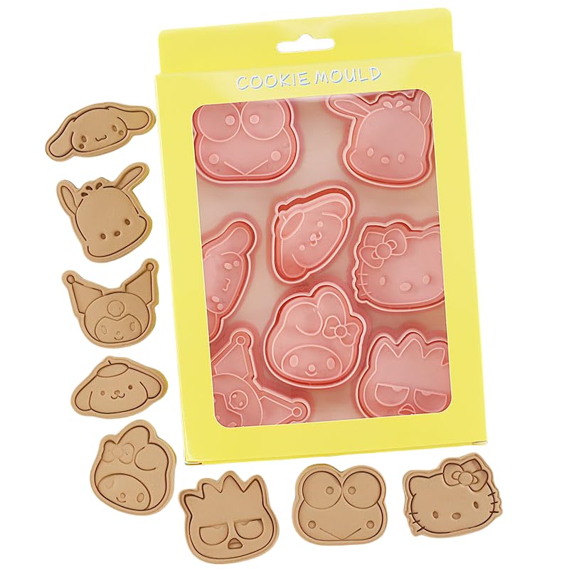 Cute KITTY Cat Cookie Cutter Set, 8 Cartoon Pieces With...