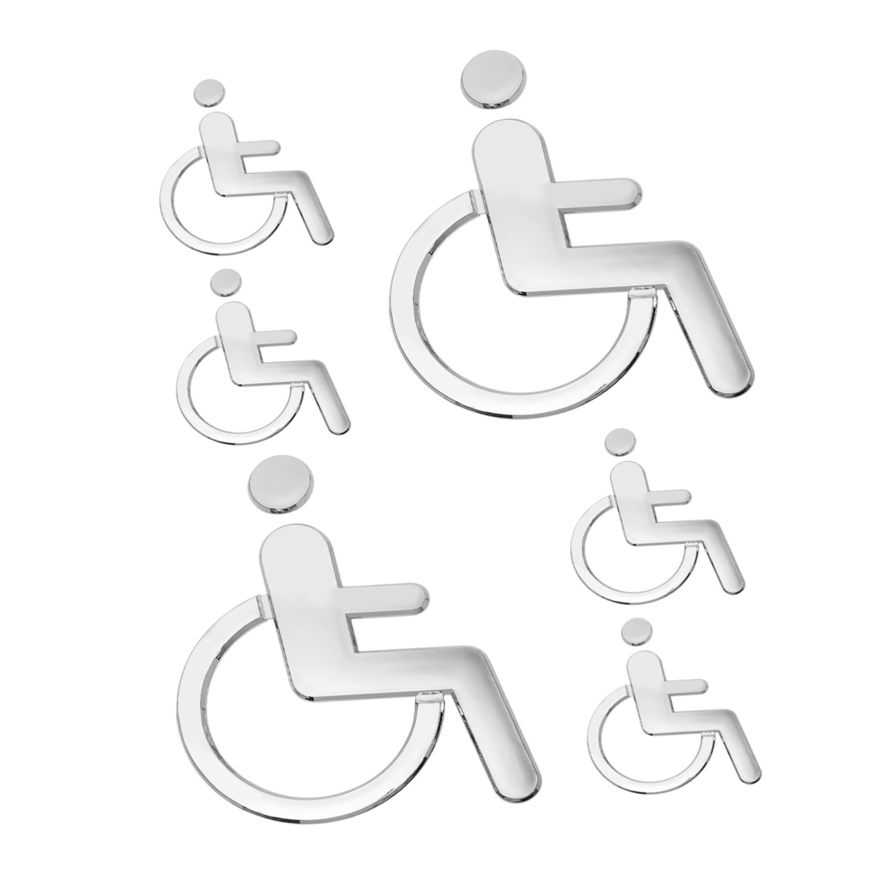 MAGICLULU 6 Piezas De Símbolo De Discapacidad Señal Para Discapacitados Señal Para Discapacitados De Cuidado Para Para