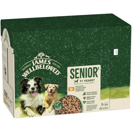James Wellbeloved Senior Dog Food with Turkey in Gravy Pouch 12 x 90 g - Image 3