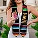 Artiglow Custom Mexican Graduation Sash 2026, Hispanic Personalized Honor Stole, Zarape Sarape Pattern Stole for High School Collage Graduates, Flowers, Double-side Print, 72''