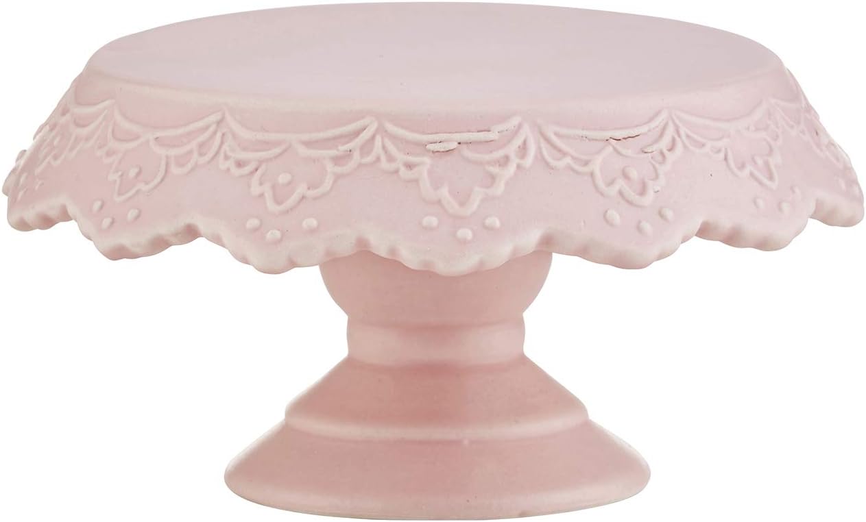 Creative Brands 47th & Main Vintage Style Cake Stand, Mini, Pink