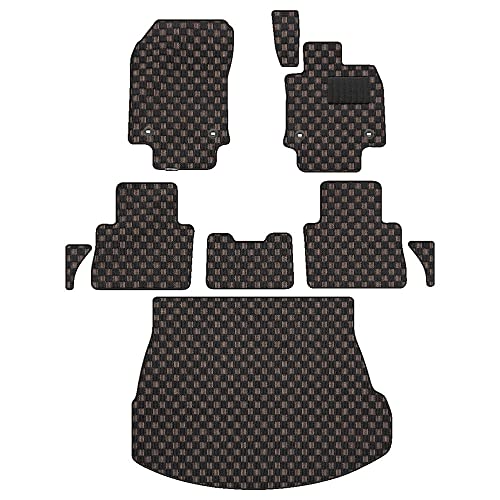 Hotfield レクサス 互換品 新型 NX 250 350 350h 450h+ 20系 フロアマット+トランクマット ラゲッジマット/チェックブラウン