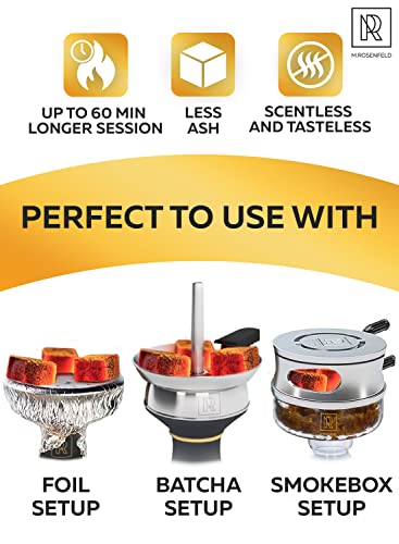 Premium Hookah Hose With Mouthpiece - 60" Long Silicone & Hookah Coals Flats Coconut Charcoal For Hookah – 132 Count Value Pack Premium Quality #TOP2