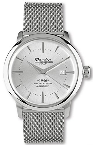 Mondia Vintage 1946 Automatico-Fondo Grigio-Bracciale Maglia Milano