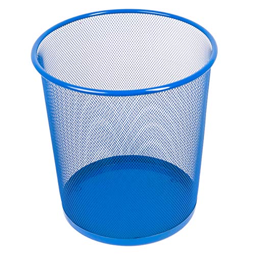 Leviatan Cestino per la Carta Straccia in Rete Metallica | Cestino per la Carta Straccia da Ufficio | Perfetto per Casa, Ufficio o Scuola | 266 x 218 x 280 mm, 12L | Blu Navy