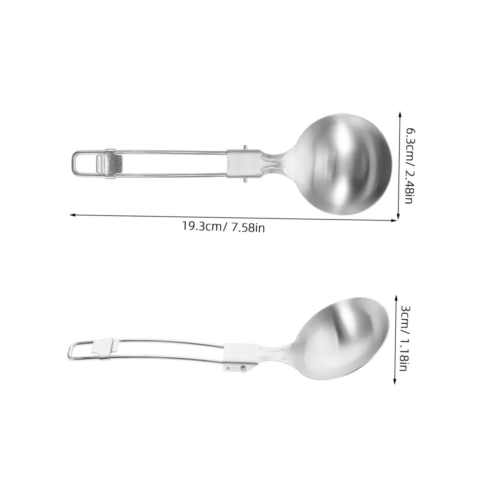 SUPVOX Stainless Steel Spoon Camping Utensil Compact Travel Cutlery for Hiking Outdoor Cooking Easy to Clean Maintain Versatile Kitchen Accessory