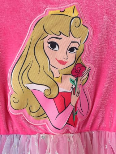 Image of Disney Girls' Tulle Tutu Dress Birthday Party Outfit Baby /Toddler | Officially Licensed, Frozen Elsa, Minnie, Princess, Velvet Top with Belt, Multi-Layer Mesh Skirt, Ruffle Long Sleeve Clothes