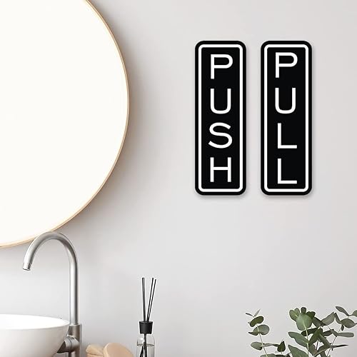 Miniatura 3 de Letreros verticales clásicos para puerta, ideales para puertas de vidrio, letreros de aspecto profesional, fácil instalación, incluye cinta adhesiva