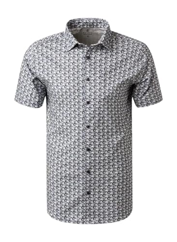 Chemise jersy pour homme infroissable DESOTO col Kent dots denim L