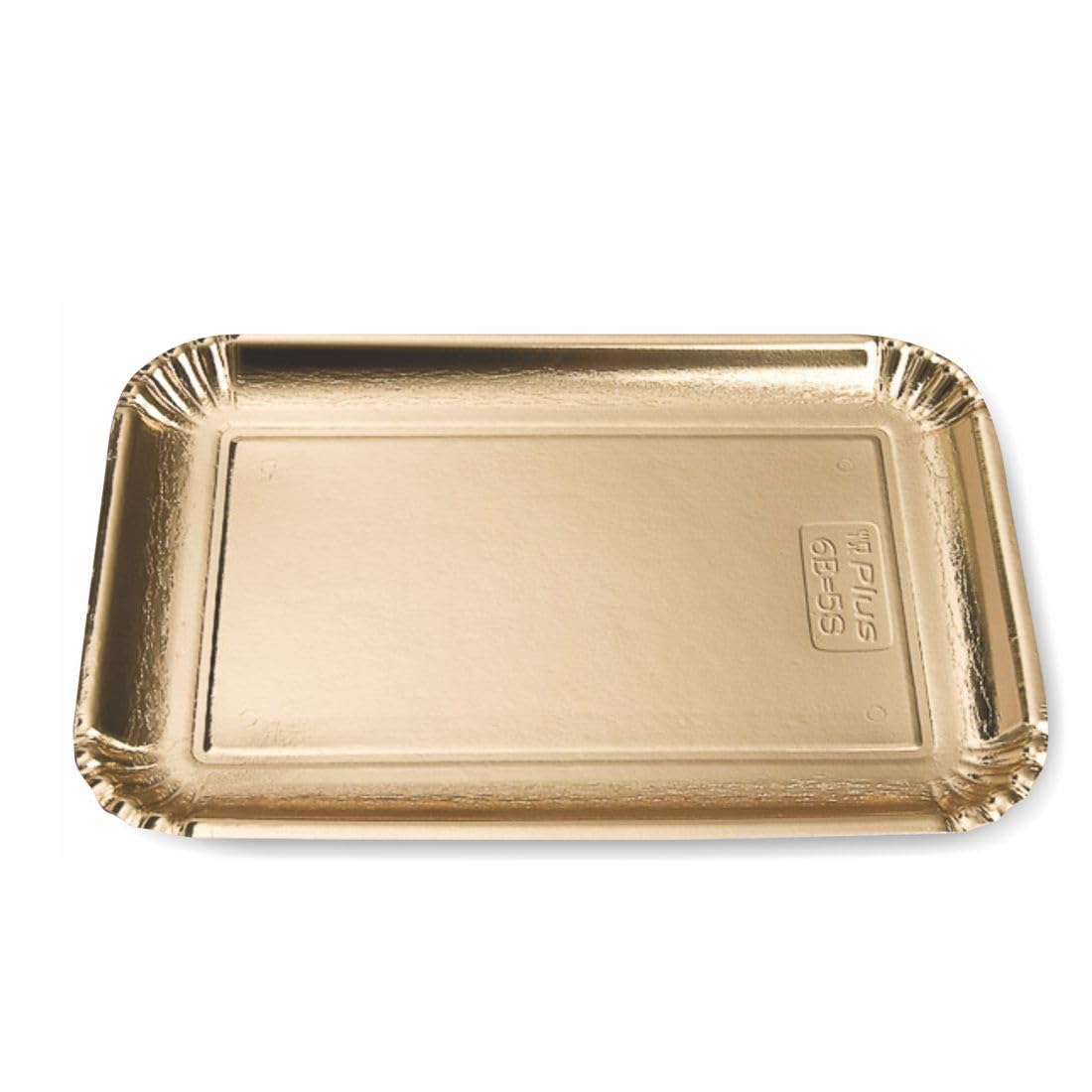 GreenFeel 10 Pack Gold Serving Trays, Disposable Foil Platters for Parties, Snacks& Desserts, Cupcakes & Birthday Tables (15.7" 11.7")