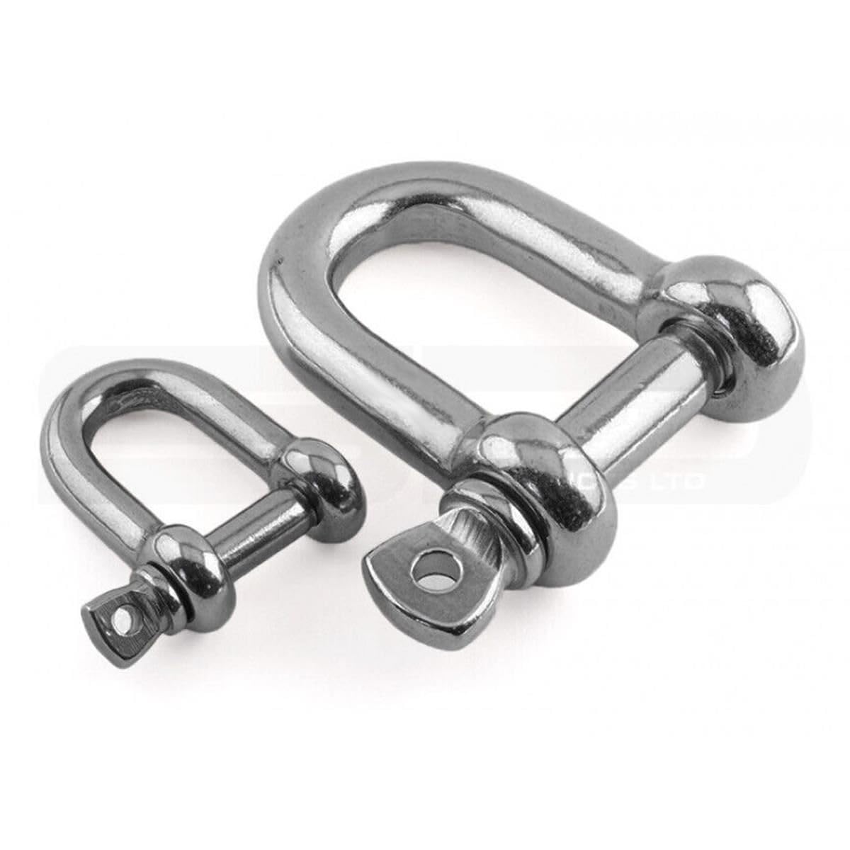ADL M25 A4 316 Stainless Steel D Shackle with Screw Pin Rigging Lock (Pack of 2)