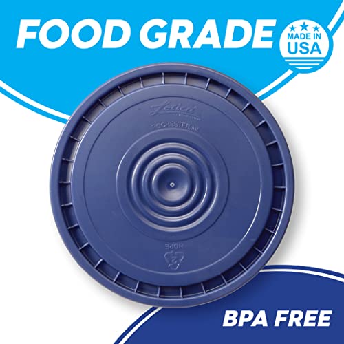 Hudson Exchange 5Lhv-Blue Reusable Easy Peel Lid For 3.5, 5, 6, And 7 Gal Buckets, Hpde, Blue #TOP1