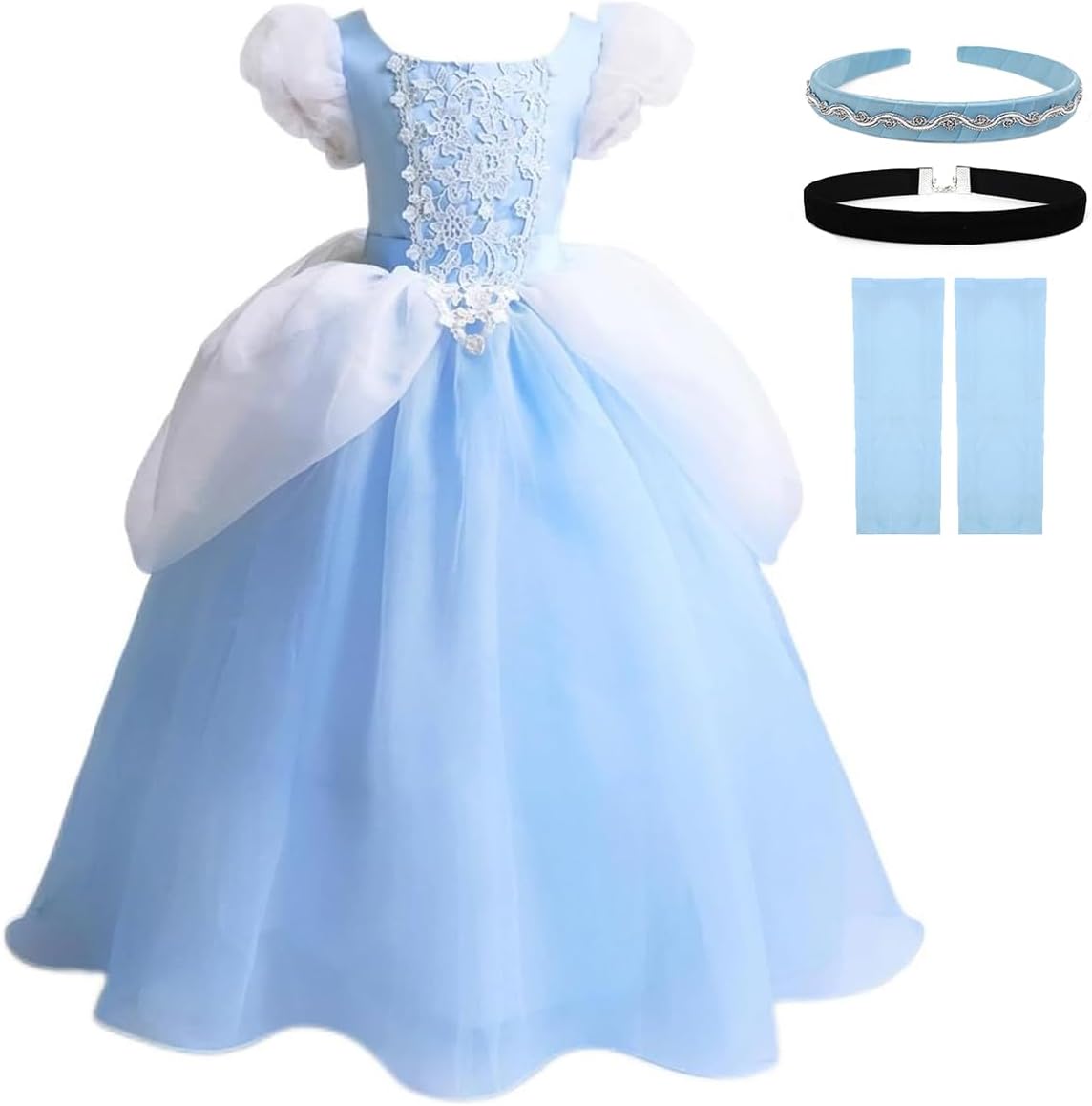 TYHTYM Princess Costumes Little Girls Dress Up Cosplay Fancy Halloween Christmas Party Toddler Kids