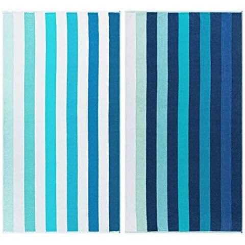 Superior Coastal Blues Oversized Beach Towels Set Cover