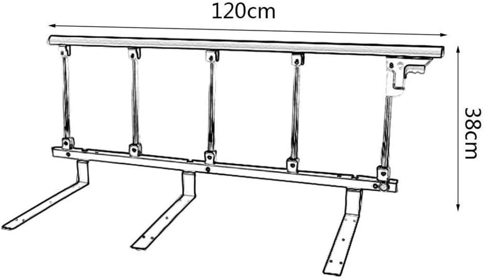 Sponde del Letto for Anziani Protezioni Laterali di Sicurezza for Anziani, Maniglia a Leva ausiliaria for Letto Pieghevole Ringhiera del Letto, Maniglie di Sostegno for disabili