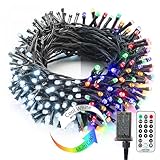 Brizled Color Changing Christmas Lights, 65.67ft 200 LED Cool White & Multicolor Christmas Lights, 11 Modes Remote Dimmable 29V Safe Adapter Outdoor Christmas Tree Lights String for Xmas Party Tree