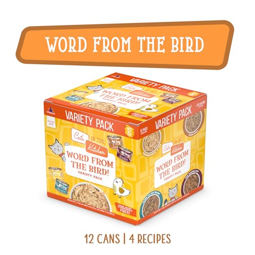 Image of Weruva Cats in The Kitchen, Word from The Bird! Variety Pack, 6oz Can (Pack of 12)