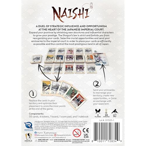 Image of Renegade Game Studios Naishi - 2-Player Strategy Card Game for Adults