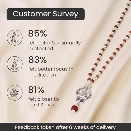 Image of Astrotalk Divya Shankh Rudraksha Mala | Nepal Origin 5 Mukhi Rudraksha Mala with Shankh Pendant for Protection, Peace & Spiritual Growth | Mala Gift for Man & Woman