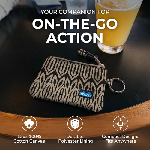 Image of KAVU Stirling Double Sided Slim Cotton Canvas Zip Wallet