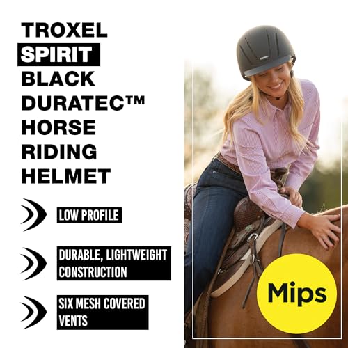 image for Troxel Spirit with MIPS Technology Full Coverage Horse Riding Helmet, 