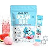 Loaded Water pacchetti, Drink Mix Sticks, Anguria & Cotton Candy aromatizzato Polvere Pacchetti, Supplemento Vitamina - 10 Pack