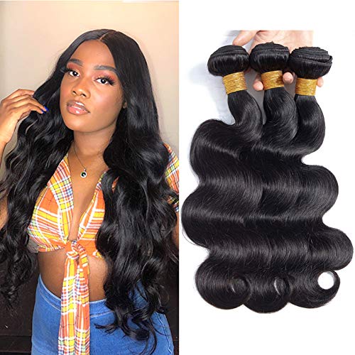 3 Bundles Body Wave Brazilian Hair Bundles Human Hair Sew In Hair Extensions Body Wave Hair Bundles 28 28 28 Inch Grade 9A Tangle Free Unprocessed Virgin Hair Natural Color