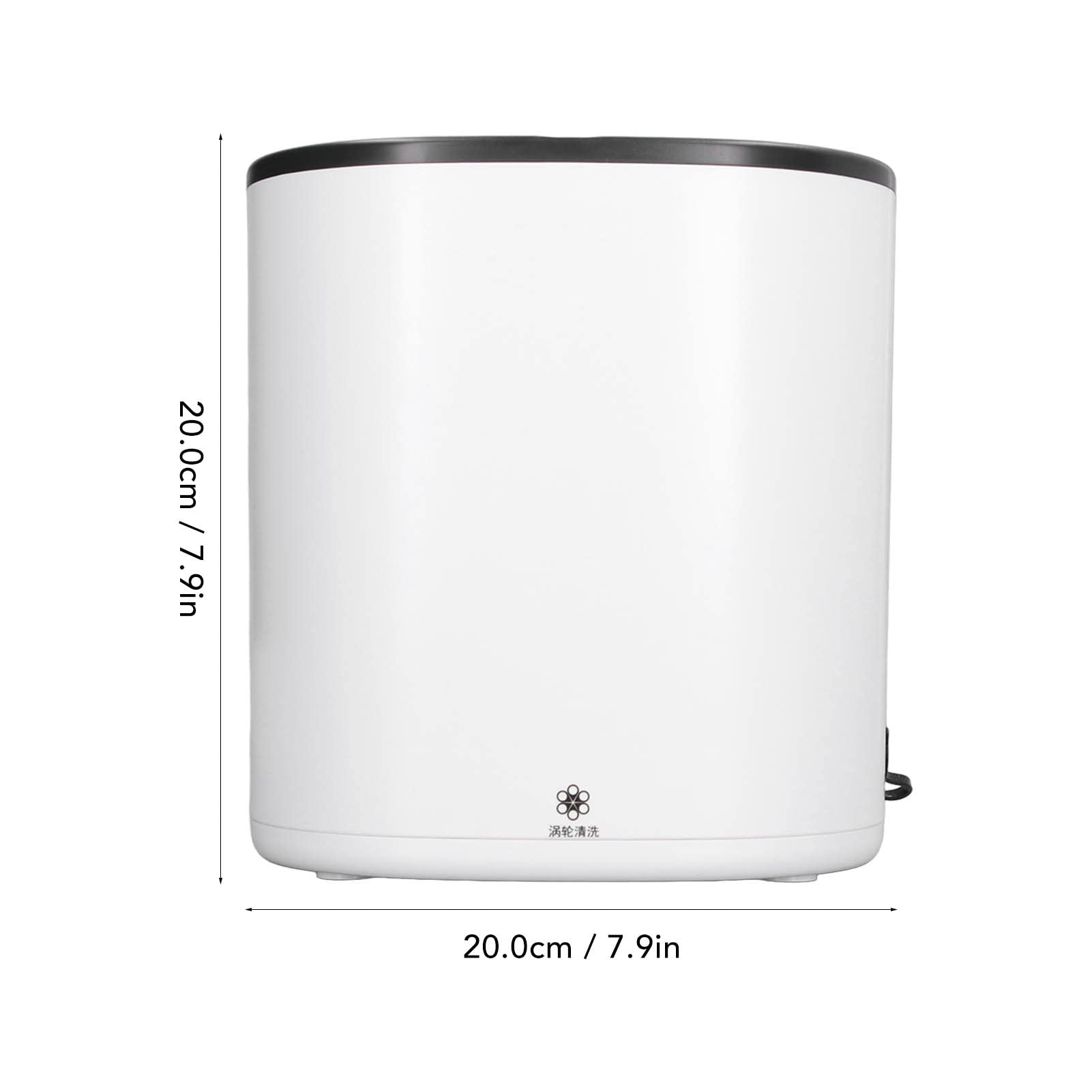 Mini Lavatrice Portatile 4,5 L con Turbo Rotativo Anteriore e Posteriore per Campeggio, Viaggio, Appartamento, Dormitorio, Materiale ABS Bianco 20 X 21 Cm (Presa UE)