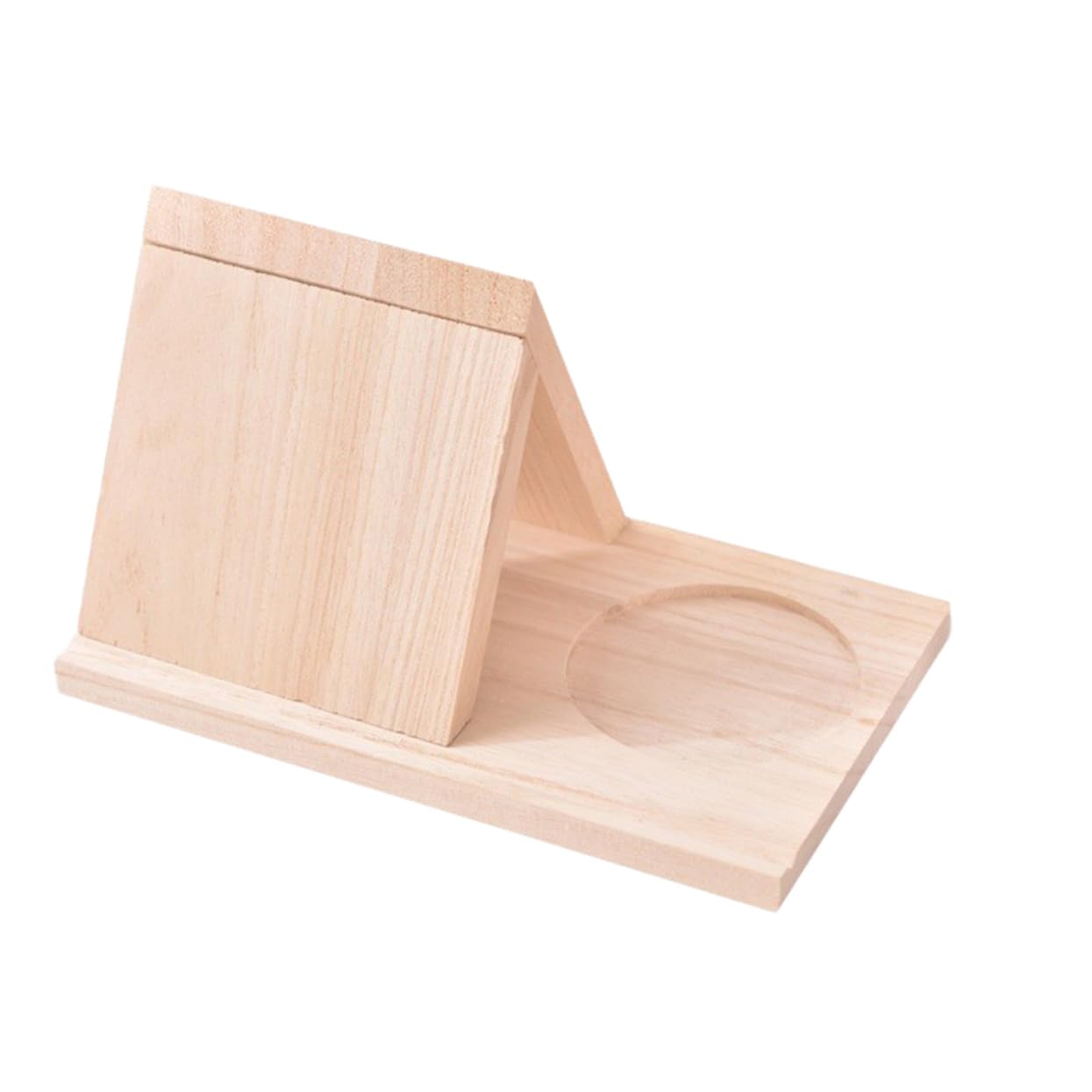 Soporte triangular de madera para tazas y revistas PRETYZOOM 8