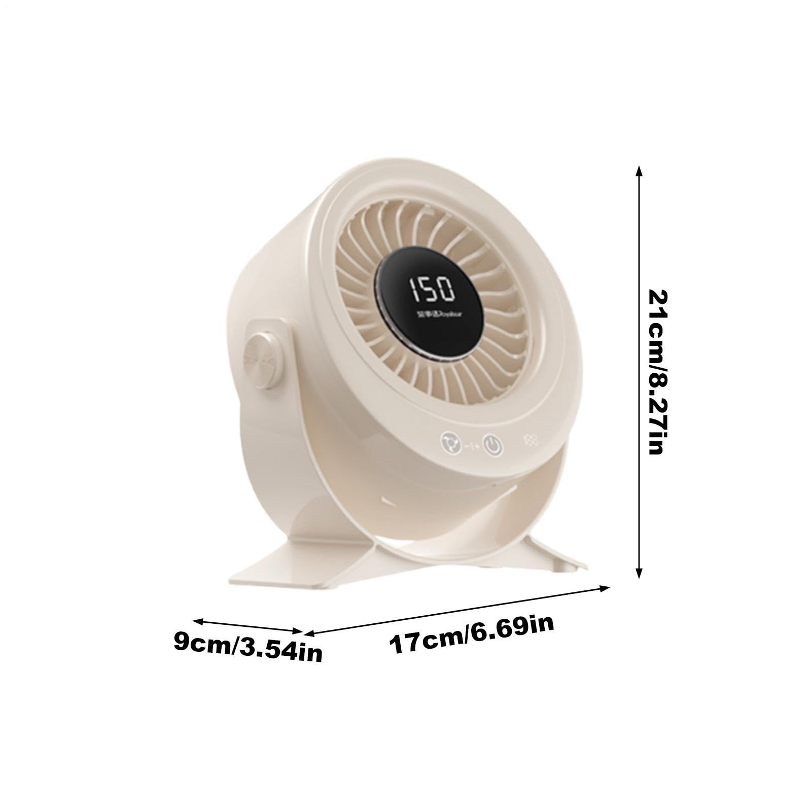 Ventilatore a Parete - Apparecchio con Testa Orientabile e Display Digitale | Ventilatore Personale Da Tavolo E Parete - Per Pisolini, Studio, Camera, Dormitorio, Scrivania Computer, Studenti, Ragazzi