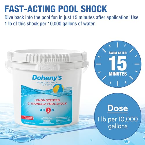 Image of Doheny's Lemon Scented Citronella Swimming Pool Shock (10 lb. Bucket)