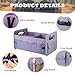 JiatuA Car Trunk Organizers and Storage for SUV, Collapsible Multi Compartment Container Box Adjustable Car Accessories for Women Men, Light Purple
