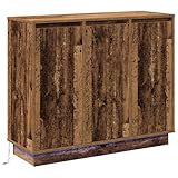 Assemblage requis: Oui Tomostar Buffet avec LED, Meuble Bas de Rangement Armoire de Cuisine LED Bois Ancien 90 x 32 x 75 cm Bois d\'ingénierie